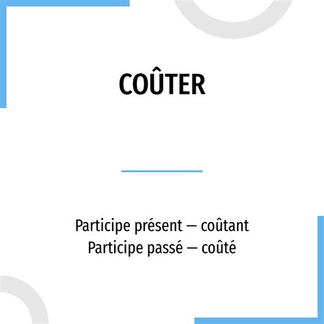 coûter conjugation